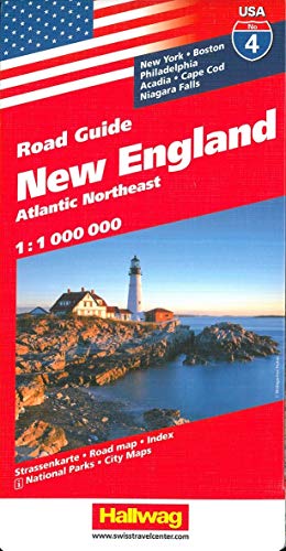 Hallwag USA Road Guide 04 New England 1 : 1.000.000: Atlantic Northeast (Hallwag Strassenkarten, Band 4) von Hallwag Karten Verlag